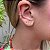 Piercing Fake Orelha Conch Cartilagem Rosa Folheado Ouro Par - Imagem 5