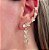 Ear Cuff Brinco Borboletas Micro Zirconias Folheado Em Ouro - Imagem 2