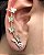 Ear Cuff Brinco Borboletas Micro Zirconias Folheado Em Ouro - Imagem 6