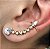 Brinco Ear Cuff Moderno Zirconias em Gota Folheado Em Ouro - Imagem 2