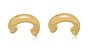 Piercing Falso Fake Liso Orelha Cartilagem Folheado em Ouro - Imagem 1