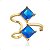 Brinco Piercing Fake Orelha Azul Cartilagem Banho Ouro Par - Imagem 7