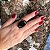 Anel Pedra Oval Preto Onix Maxi Grande Folheado a Ouro - Imagem 3