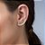 Ear Cuff Brinco com Zirconias Brancas e Turquesas Banho Ouro - Imagem 3