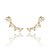 Brinco Ear Cuff Pedras de Zirconias Brancas Banhado a Ouro - Imagem 1