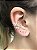 Brinco Piercing Fake Orelha Zirconias Brancas Banhado a Ouro - Imagem 3