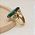 Anel Pedra Oval Grande Verde Turmalina Banhado a Ouro 18k - Imagem 3