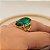 Anel Pedra Oval Grande Verde Turmalina Banhado a Ouro 18k - Imagem 5