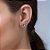 Brinco Ear cuff Ponto de Luz Moderno Banhado Em Rodio Negro - Imagem 2