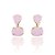 Brinco Pedras Gota e Oval Rosa Banhado a Ouro Zirconia - Imagem 1