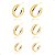 Kit Argola 1 2 3 Furos Trio Moderno Banhado Ouro - Imagem 1