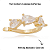 Falso Piercing Cartilagem Zirconia Gota Branca  Banhado Ouro - Imagem 2