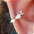 Falso Piercing Cartilagem Zirconia Gota Branca  Banhado Ouro - Imagem 6