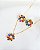 Conjunto Flores Zircônias Escuras - Imagem 1