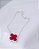Pulseira Trevo Vermelho Prata 925 - Imagem 1