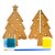 AL346 - Lembrancinha Pinheiro de Natal mdf com 2 Tintas e Pincel - Natal - Imagem 2