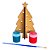AL346 - Lembrancinha Pinheiro de Natal mdf com 2 Tintas e Pincel - Natal - Imagem 1