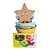 AL348 - Lembrancinha Cultivo com Mini Vaso e Aplique Personalizado MDF - Estrela (Super Mario) - Imagem 1