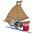 AL057 - Lembrancinha Pintura Barco mdf com Tinta e Pincel - Imagem 1