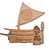 AL113 - Lembrancinha para Pintar - Barco Moana com 2 Tintas e Pincel - Imagem 3