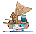 AL113 - Lembrancinha para Pintar - Barco Moana com 2 Tintas e Pincel - Imagem 1