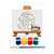 AL134 - Kit Pintura com Tela 20 x 15, Cavalete mdf, 4 Tintas e Pincel - Tema Fazendinha - Imagem 1