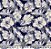 Tecido Tricoline Hibisco e Folhas Azuladas Fundo Cinza - Imagem 1