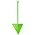 Chumbada Triângulo com Haste e Argola Verde - 100g - Imagem 1