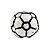 Miçanga Barão Bola de Futebol Preto Branco - 10pç - Imagem 1