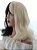 Peruca duas cores loira platinada com preto com franja para compor estilo it girl - Imagem 1