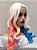 Peruca com 3 cores loira rosa e azul para cosplay personagem Arlequina - Imagem 1