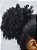 Puff de cabelo para penteados encaracolado Preto - Imagem 2