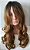 Peruca fios sintéticos cacheada C/ Franja cor caramelo aceita temperatura - Imagem 4