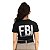 Camiseta Feminina Militar Baby Look Estampada Fbi Preta - Atack - Imagem 3