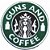 Patch Bordado Com Fecho De Contato Guns And Coffee - Imagem 1