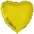 Balão Metalizado Coração Ouro - 46cm - Imagem 1