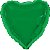 Balão Metalizado Coração Verde - 46cm - Imagem 1