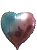 Balão Metalizado Coração Degradê - 46cm - Imagem 1
