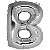 Balão Metalizado Letra B Prata - 40cm - Imagem 1
