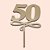 Topo de Bolo Aniversário 50 Anos Dourado 22cm - 01 Unidade - Imagem 1