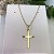 Corrente Masculina 60 cm com Crucifixo Folheado em ouro 18K - Imagem 3