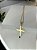 Corrente Masculina 60 cm com Crucifixo Folheado em ouro 18K - Imagem 4
