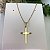 Corrente Masculina 60 cm com Crucifixo Folheado em ouro 18K - Imagem 2