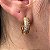 Brinco Argola Pequena com Zirconias Folheado em Ouro 18k - Imagem 4