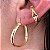 Brinco de Argola Oval Folheado em Ouro 18k - Imagem 6