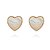 Brinco de coração com madreperola folheado ouro rose - Imagem 1