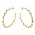 Brinco argola com bolinhas folheada a ouro 18k - Imagem 3