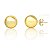 Brinco bola 8mm folheado em ouro 18k - Imagem 1