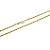 Corrente cordão baiano 3mm folheada em ouro 18k - Imagem 3