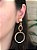 Brinco longo dourado folheado em ouro 18k - Imagem 4